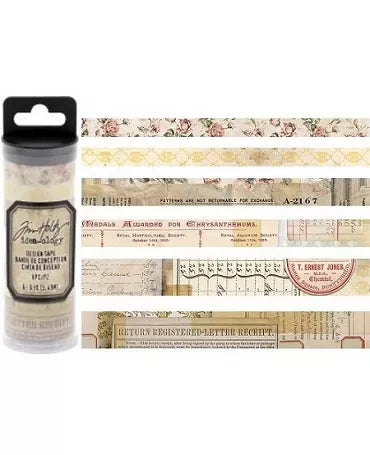 Tim Holtz Washi tape Elementary 6 ud diferentes 1