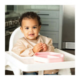 Plato silicona con succion y tapa rosa tiny twinkle 2