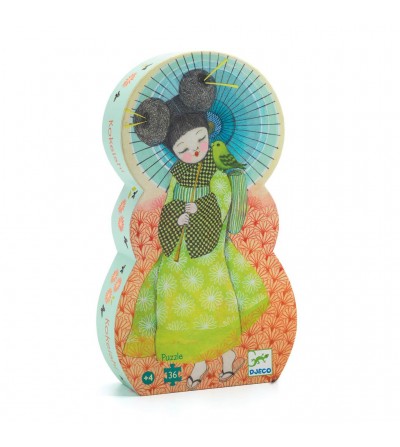 Puzzle silueta. Kokeishi. 1