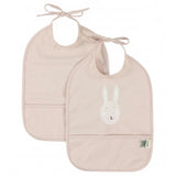 Pack 2 baberos impermeables mrs. rabbit trixie 1