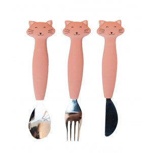 Cubiertos silicona 3 pzas mrs. cat trixie 1