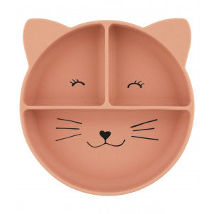 Plato con ventosa y divisiones mrs. cat trixie 1