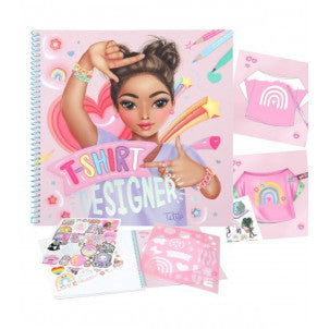 Cuaderno para colorear t-shirt designer top model 2