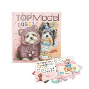 Cuaderno con calcomanias dress me doggy top model 1