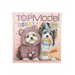 Cuaderno con calcomanias dress me doggy top model 2