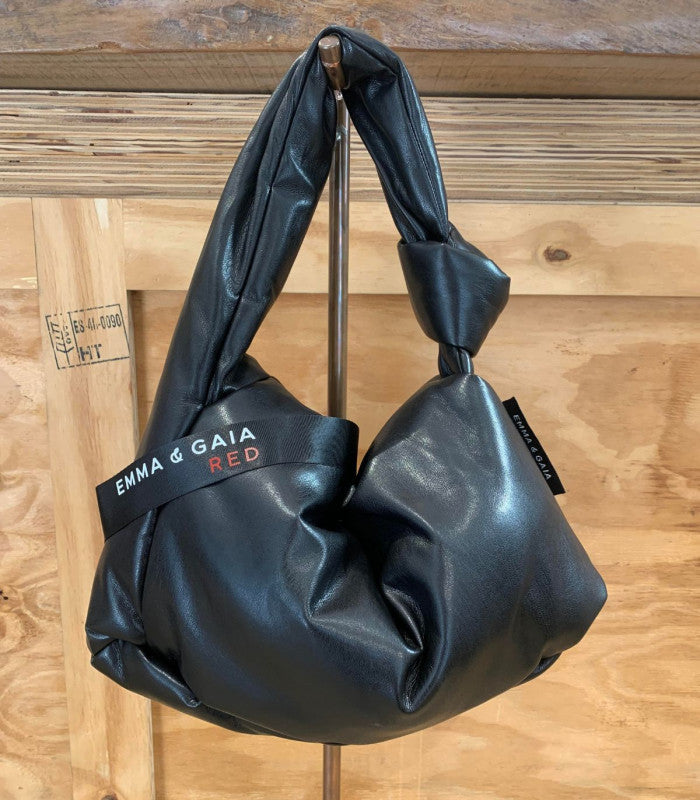 Bolso piel vegana negro emma & gaia 1