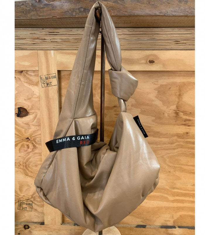 Bolso grande nudo camel emma & gaia 1