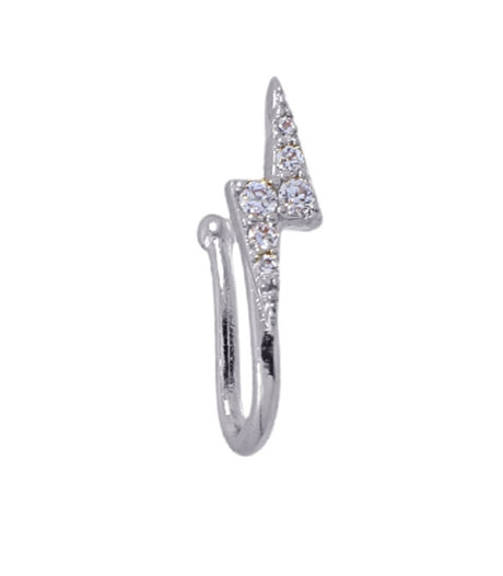 Pendiente ear cuff brina plateado anartxy 1