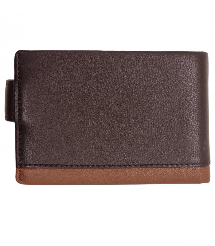 Cartera clip olivo marron gallardo 2