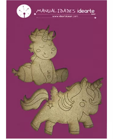 Madera Silueta Unicornios 2ud 1