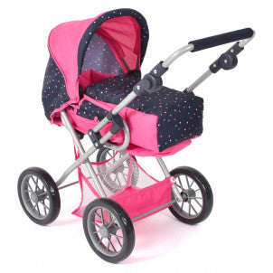 Cochecito de muñecas kombi leni confetti rosa bayer chic 1