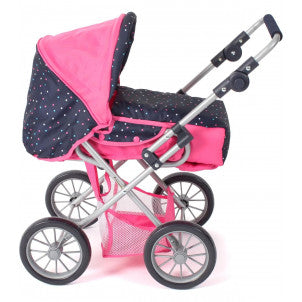 Cochecito de muñecas kombi leni confetti rosa bayer chic 2