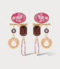 Pendiente halo goutte gold fuchsia julie sion 1