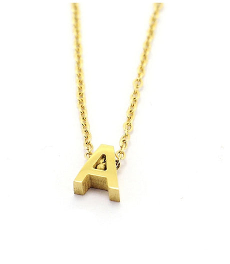 Collar inicial letra a dorado anartxy 1