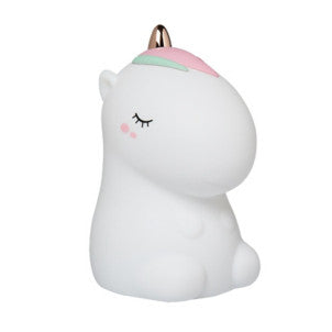 Lamparita de noche con mando unicornio blanco little l 1