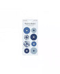 ADORNOS DE PAPEL Dovecraft TONOS AZULES 6 UD 1