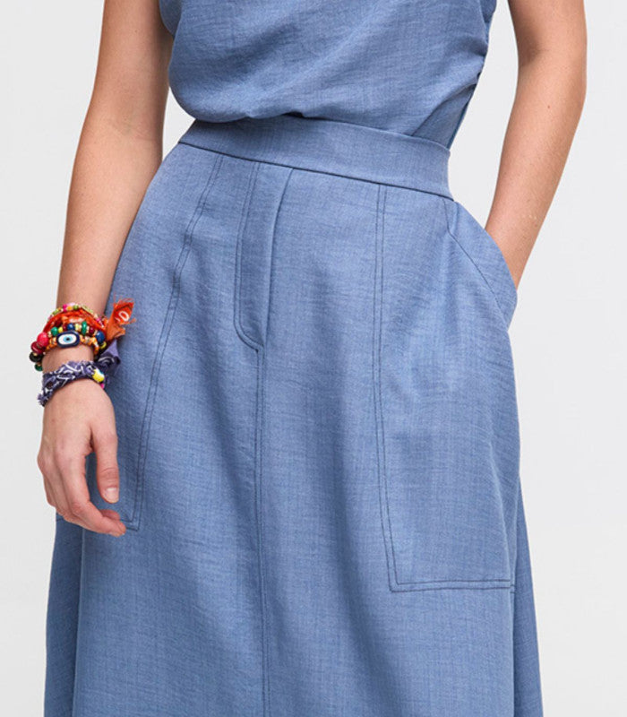 Falda lagos azul jeans aldo martins 1