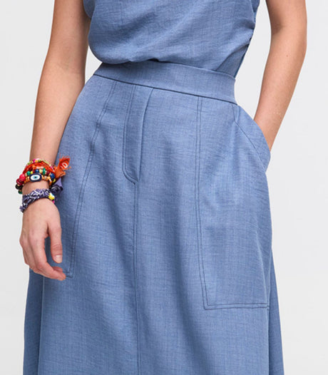 Falda lagos azul jeans aldo martins 1