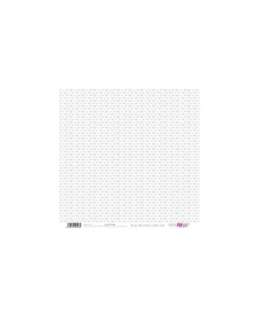 PAPEL SCRAP PUNTOS MINI - NUBES Gris 2
