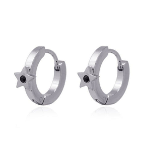 Pendiente mini aro plateado anartxy 2