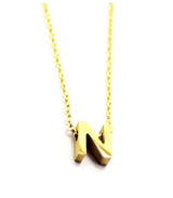 Collar inicial letra n dorado anartxy 1