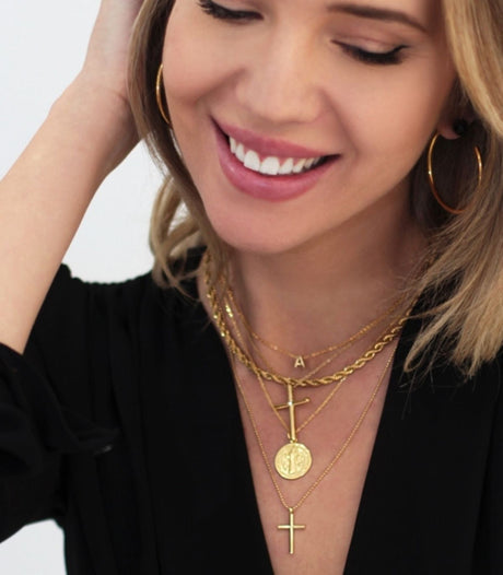 Collar inicial letra n dorado anartxy 2