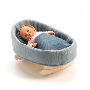 Cuna mecedora sueño azul pomea djeco 2
