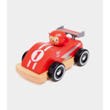 Coche de carreras madera rojo hape 1
