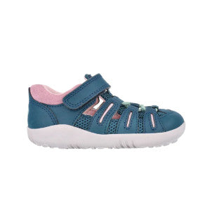 Sandalia summit tidal teal pink step up bobux 1