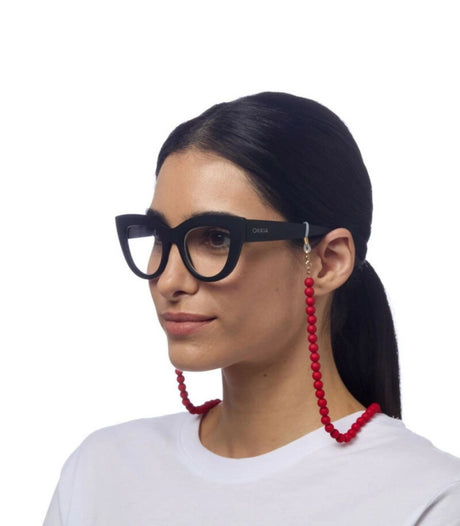 Cadena para gafas okkia cadena rojo 2