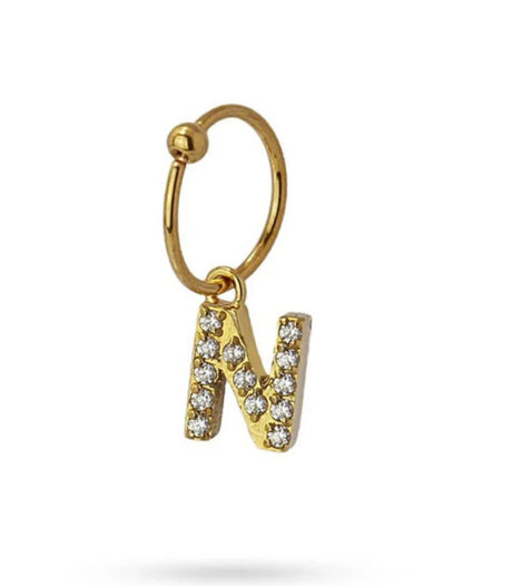 Piercing letra n dorado anartxy 1