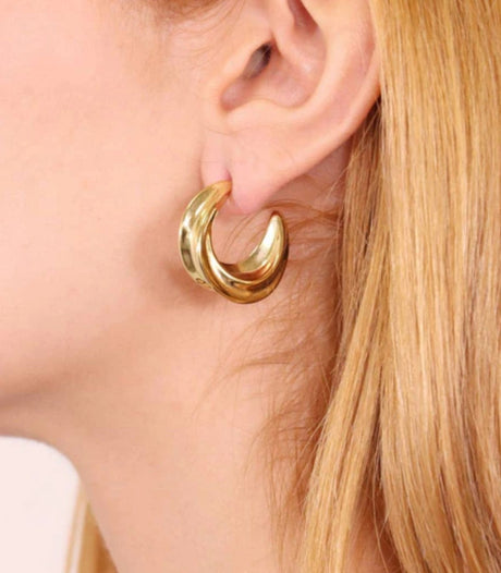 Pendiente twist creast plateado anartxy 2
