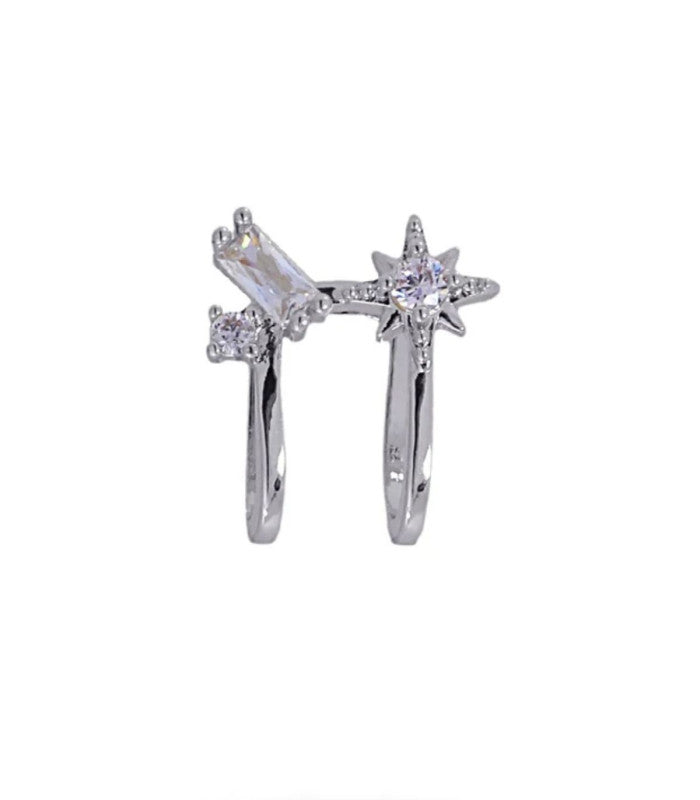 Pendiente ear cuff dulia plateado anartxy 1