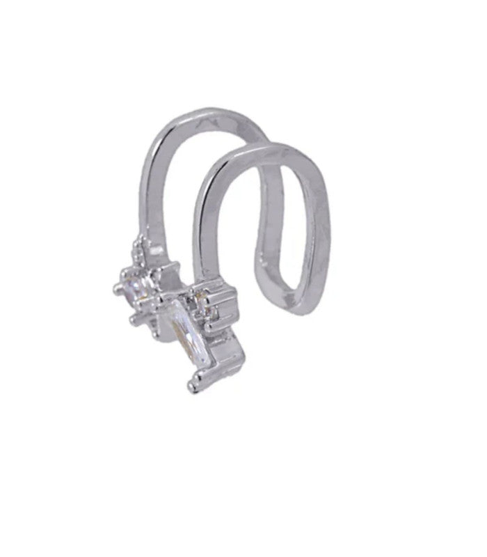 Pendiente ear cuff dulia plateado anartxy 2