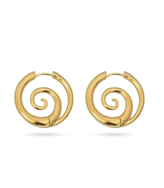 Pendiente twirls dorado anartxy 1