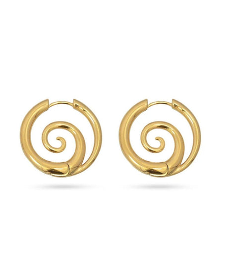 Pendiente twirls dorado anartxy 1