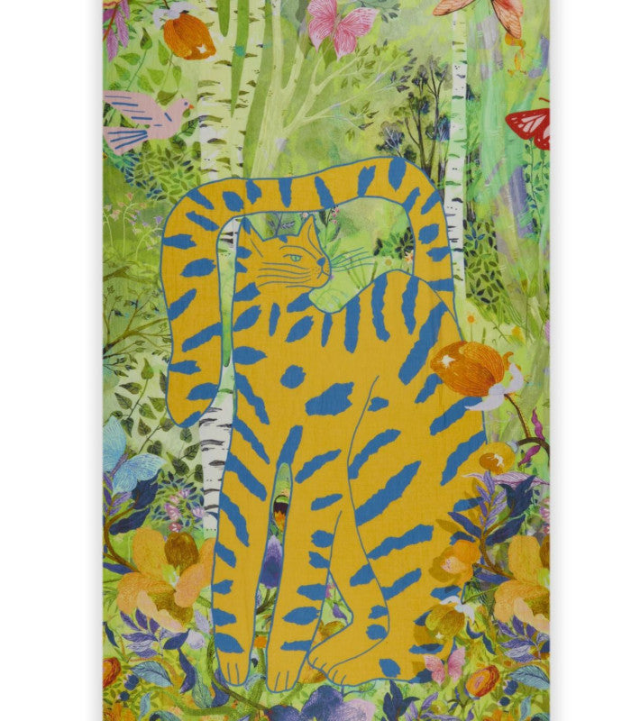 Fular algodón cat trees yellow codello 2