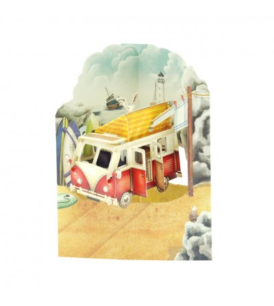 Tarjeta 3D, POSTAL SWING FURGONETA 1