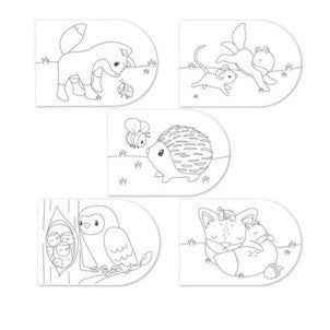 Libro acuarelas colorear forest friends little dutch 2