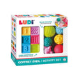 Conjunto 6 bolas y 6 cubos ludi 1