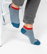 Calcetines tobilleros billy belt blue white 2