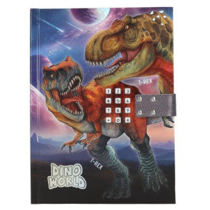 Diario con codigo y sonido dino world 1