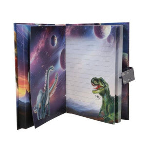 Diario con codigo y sonido dino world 2