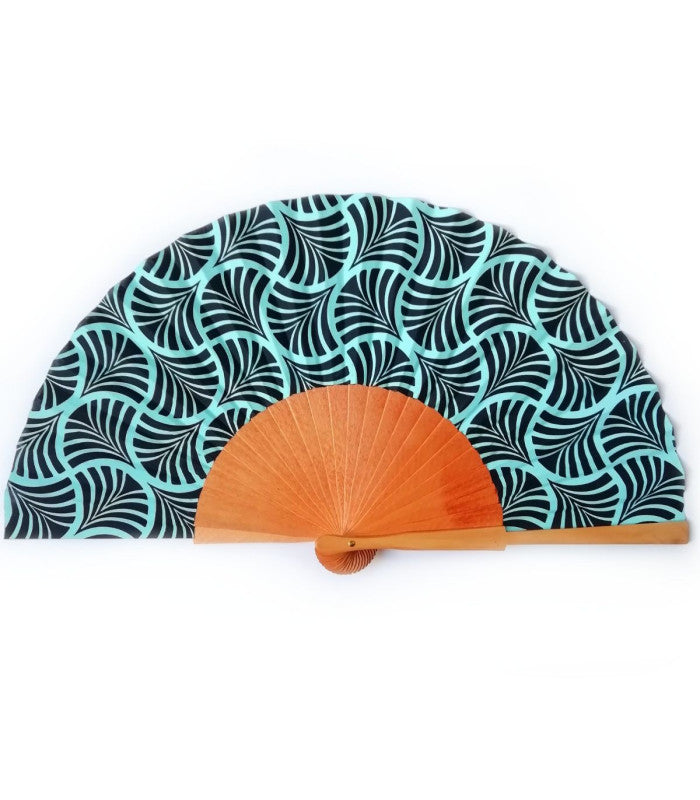 Abanico popelin deco negro 1