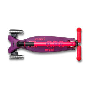 Patinete maxi-micro deluxe plegable neon led lila-rosa 2