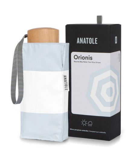 Paraguas sombrilla anatole stripes azul perla 2