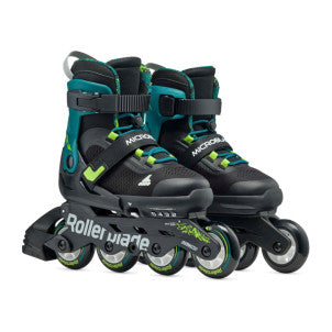 T33-36 patines en linea microblade negro-verde petroleo rollerblade 1