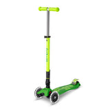 Patinete maxi-micro deluxe plegable neon led verde-amarillo 1