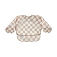 Babero impermeable c/mangas cuadros beige t-l tiny twinkle 1
