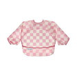 Babero impermeable c/mangas cuadros rosa t-l tiny twinkle 1